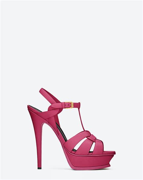 ysl tribute pink sandals|YSL tribute stiletto sandals.